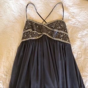 Gray prom dress